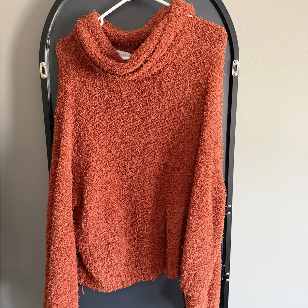Cozy Orange Turtleneck Sweater